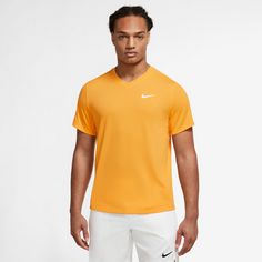 Rückansicht von Nike Victory Tennisshirt Herren sundial-sundial-white