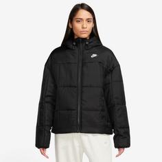 Rückansicht von Nike Essentials Steppjacke Damen black-white