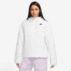 Rückansicht von Nike Essentials Steppjacke Damen white-black