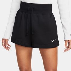 Rückansicht von Nike Phoenix Sweatshorts Damen black-sail