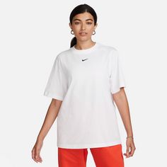 Rückansicht von Nike Essentials T-Shirt Damen white-black