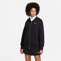 Rückansicht von Nike Phoenix Sweatjacke Damen black-sail
