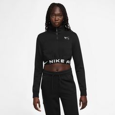 Rückansicht von Nike Air Sweatshirt Damen black-white