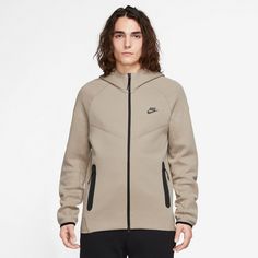 Rückansicht von Nike Tech Fleece Trainingsjacke Herren khaki-black