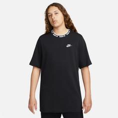 Rückansicht von Nike Club T-Shirt Herren black-white