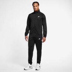 Rückansicht von Nike NSW Club Trainingsanzug Herren black-white