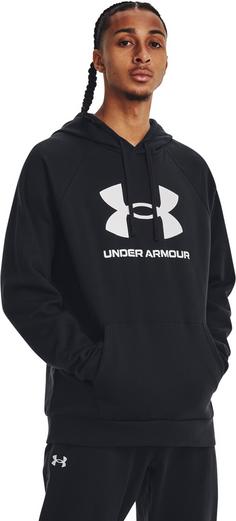 Rückansicht von Under Armour Rival Hoodie Herren black