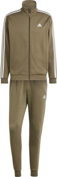 adidas BASIC 3-STREIFEN Trainingsanzug Herren olive strata