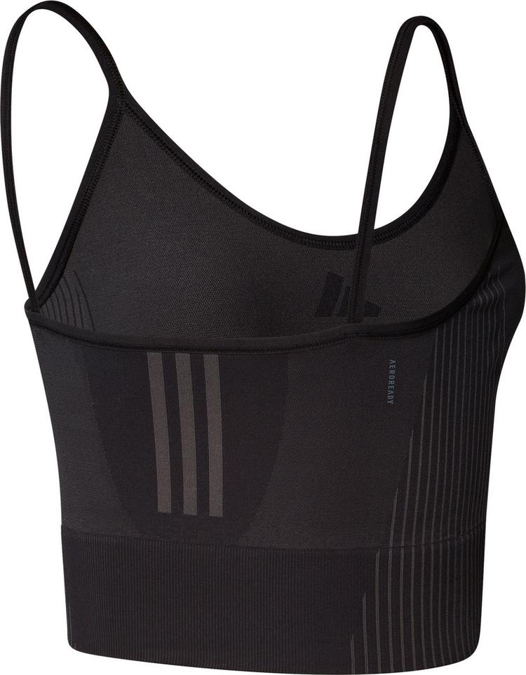adidas adidas SEAMLESS BRANDED Croptop Damen - black-grey six - 0 | SportScheck