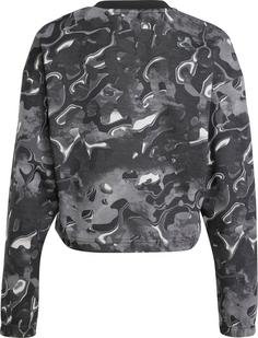 Rückansicht von adidas AOP Sweatshirt Kinder grey two-grey three-black