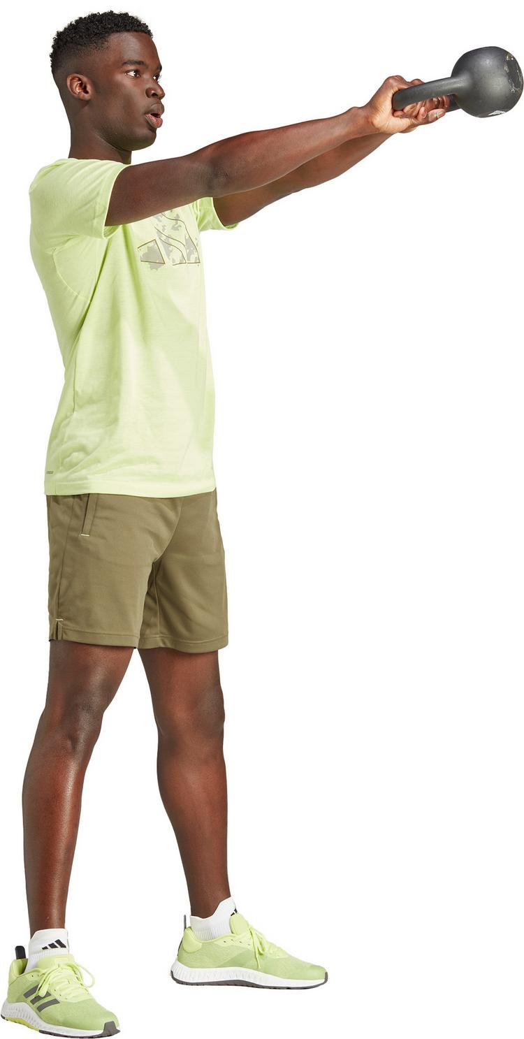 adidas adidas TRAIN ESSENTIALS SEASONAL Funktionsshirt Herren - pulse lime-silver pebble - 3 | SportScheck