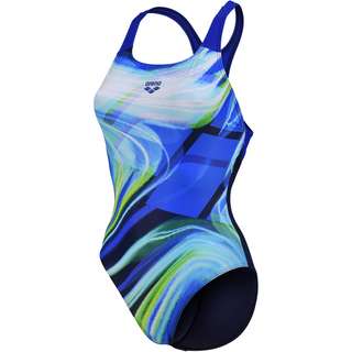 Arena VISUAL WAVES Schwimmanzug Damen navy-neon blue multi-neon blue
