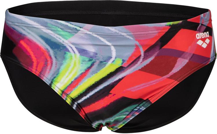 Arena Arena VISUAL WAVES Badehose Herren - black-fluo red multi - 0 | SportScheck