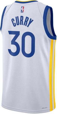 Rückansicht von Nike Stephen Curry Golden State Warriors Basketballtrikot Herren white