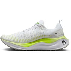 Rückansicht von Nike React Infinity Run Flyknit 4 Laufschuhe Damen white-black-lt lemon twist-volt
