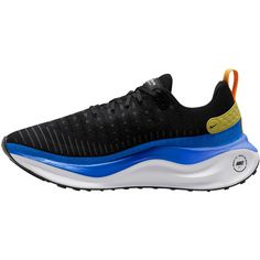 Rückansicht von Nike React Infinity Run Flyknit 4 Laufschuhe Herren black-white-anthracite-racer blue
