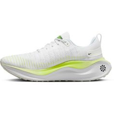 Rückansicht von Nike React Infinity Run Flyknit 4 Laufschuhe Herren white-black-lt lemon twist-volt