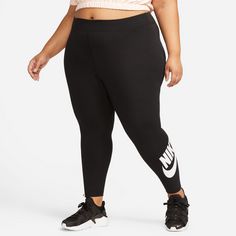 Rückansicht von Nike Sportwear Classics 7/8-Tights Damen black-white