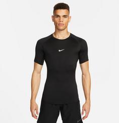 Rückansicht von Nike Pro Funktionsshirt Herren black-white