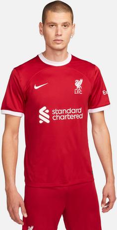 Rückansicht von Nike FC Liverpool 23-24 Heim Fußballtrikot Herren gym red-white