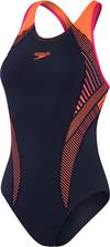 SPEEDO Eco Endurance+ Max Schwimmanzug Damen - true navy-electric pink-volcanic orange