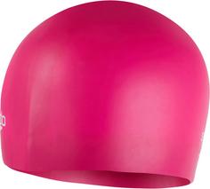 Rückansicht von SPEEDO MOULDED SILC CAP Badekappe electric pink