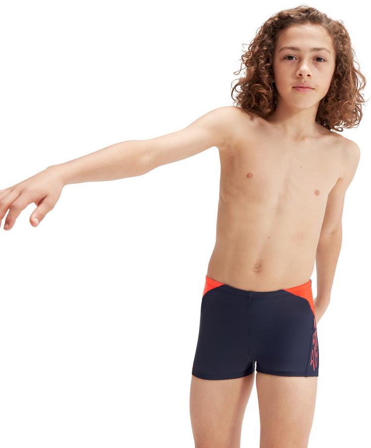 SPEEDO SPEEDO Hyper Boom Logo Splice Badehose Jungen - true navy-volcanic orange - 0 | SportScheck