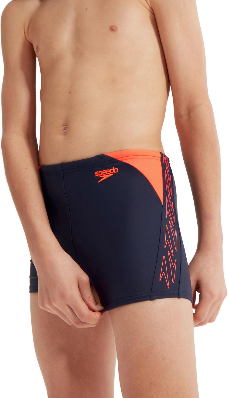 SPEEDO SPEEDO Hyper Boom Logo Splice Badehose Jungen - true navy-volcanic orange - 3 | SportScheck