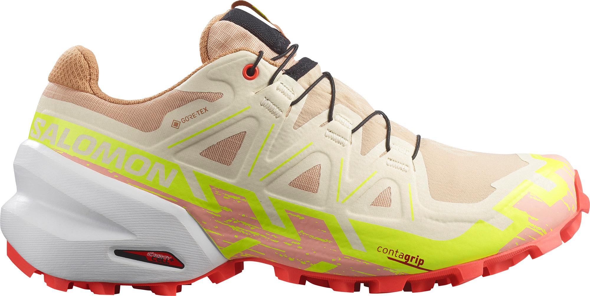 Salomon SPEEDCROSS 6 Laufschuhe Damen hazelnut safety yellow fiery coral im Online Shop von SportScheck kaufen