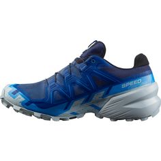 Rückansicht von Salomon GTX SPEEDCROSS 6 G Trailrunning Schuhe Herren blue print-ibiza blue-quarry