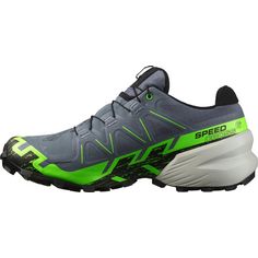 Rückansicht von Salomon GTX SPEEDCROSS 6 G Trailrunning Schuhe Herren flint stone-green gecko-black