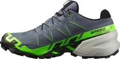 Rückansicht von Salomon GTX SPEEDCROSS 6 G Trailrunning Schuhe Herren flint stone-green gecko-black