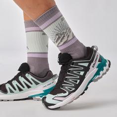 Rückansicht von Salomon GTX XA PRO 3D V9 Multifunktionsschuhe Damen black-bleached aqua-harbor blue