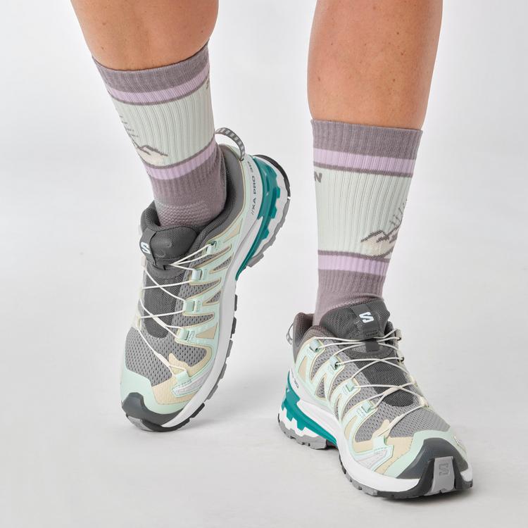 Salomon Salomon XA PRO 3D V9 Multifunktionsschuhe Damen - gull-white-bleached aqua - 0 | SportScheck