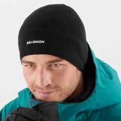 Rückansicht von Salomon Beanie deep black