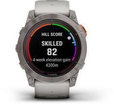 Rückansicht von Garmin FENIX 7X PRO SAPHIR SOLAR Sportuhr gray-orange