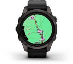 Rückansicht von Garmin EPIX PRO 42MM Sportuhr schwarz-carbongrau