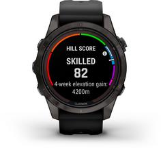 Rückansicht von Garmin FENIX 7S PRO SAPHIR SOLAR Sportuhr gray