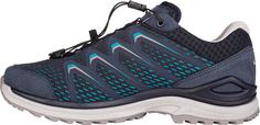 Rückansicht von Lowa GTX Maddox Low Multifunktionsschuhe Damen stahlblau-rose
