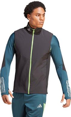 Rückansicht von adidas Tiro23 Softshell Weste Herren black-semi lucid lime