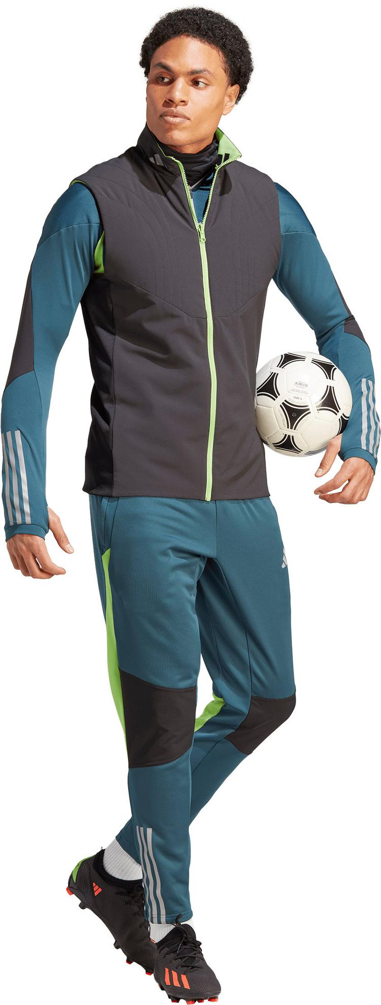 adidas adidas Tiro23 Softshell Weste Herren - black-semi lucid lime - 2 | SportScheck