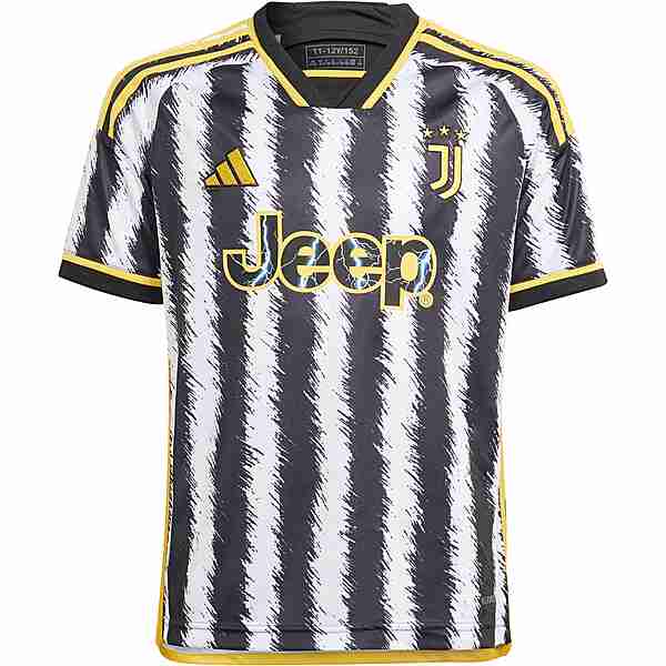 adidas Juventus Turin 23-24 Heim Fußballtrikot Kinder black-white