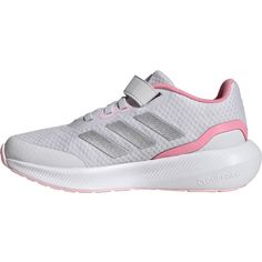 Rückansicht von adidas RUNFALCON 3.0 EL Laufschuhe Kinder dash grey-silver met.-bliss pink