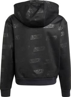 Rückansicht von adidas BLUV Q4 Hoodie Kinder black-gold mt