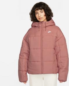 Rückansicht von Nike Essentials Steppjacke Damen red stardust-white