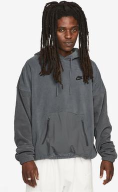 Rückansicht von Nike Club Polar Fleecepullover Herren iron grey-black