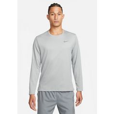 Rückansicht von Nike Miler Funktionsshirt Herren particle grey-grey fog-reflective silv