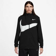 Rückansicht von Nike M NK DF FLC HD FZ ENERGY Trainingsjacke Herren black-summit white