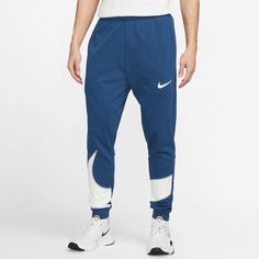 Rückansicht von Nike M NK DF FLC PANT TAPER ENERGY Trainingshose Herren court blue-summit white
