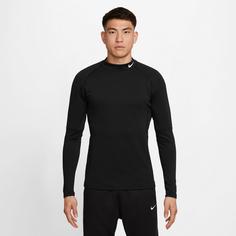 Rückansicht von Nike M NP TOP WARM LS MOCK Funktionsshirt Herren black-white